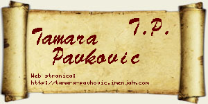 Tamara Pavković vizit kartica